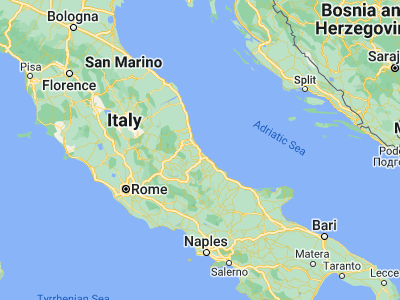 Map showing location of Silvi Marina (42.54884, 14.12078)