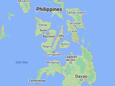 Map showing location of Simala (9.97326, 123.61648)