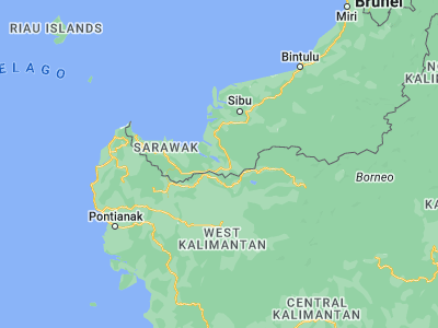 Map showing location of Simanggang (1.24722, 111.45278)