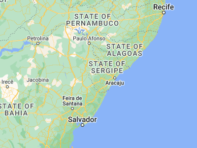 Map showing location of Simão Dias (-10.73833, -37.81111)