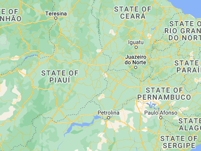 Map showing location of Simões (-7.59889, -40.81778)