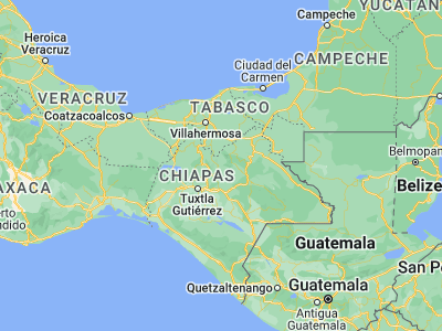 Map showing location of Simojovel de Allende (17.2, -92.63333)