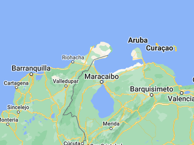 Map showing location of Sinamaica (11.08515, -71.85364)
