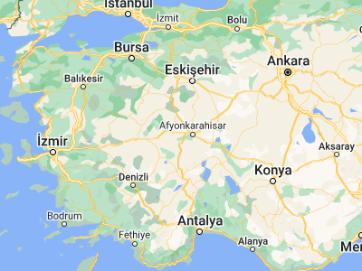 Map showing location of Sincanlı (38.74444, 30.24278)