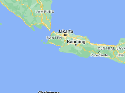Map showing location of Sindangsari (-6.99306, 106.67472)
