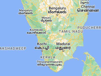 Map showing location of Singānallūr (11, 77.01667)