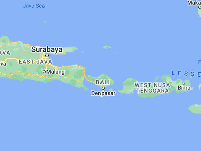 Map showing location of Singaraja (-8.112, 115.08818)
