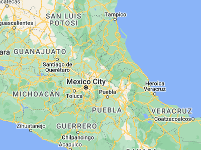Map showing location of Singuilucan (19.96816, -98.51845)