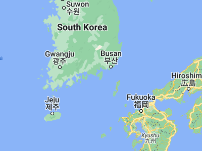 Map showing location of Sinhyeon (34.8825, 128.62667)