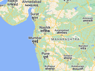 Map showing location of Sinnar (19.85, 74)