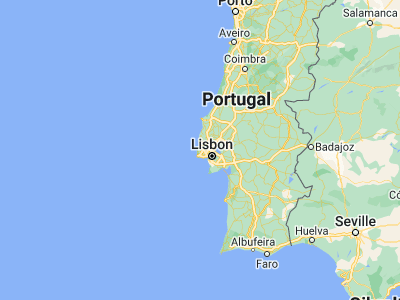 Map showing location of Sintra (38.80097, -9.37826)