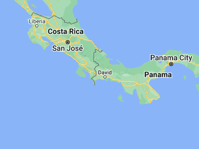Map showing location of Sioguí Abajo (8.5, -82.66667)