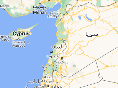 Map showing location of Sîr ed Danniyé (34.38528, 36.03111)