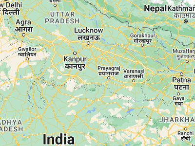Map showing location of Sirāthū (25.64362, 81.31884)