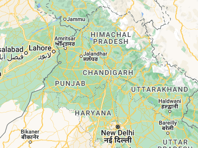 Map showing location of Sirhind (30.64332, 76.38489)