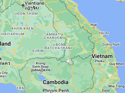 Map showing location of Sirindhorn (15.20084, 105.39222)