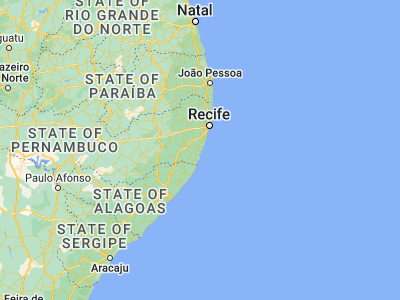 Map showing location of Sirinhaém (-8.59083, -35.11611)
