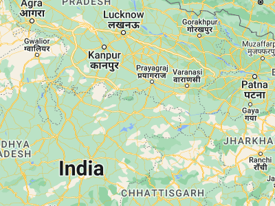 Map showing location of Sirmaur (24.83539, 81.36605)