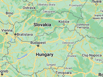 Map showing location of Sirok (47.93333, 20.2)