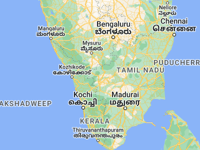 Map showing location of Sirumugai (11.33333, 77.01667)