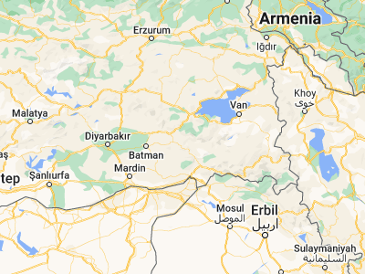 Map showing location of Şirvan (38.0624, 42.02918)