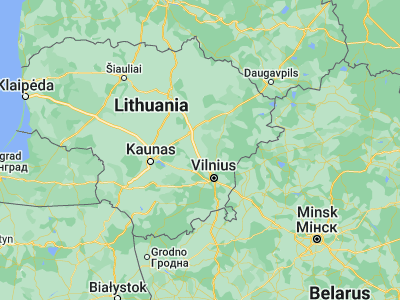 Map showing location of Širvintos (55.05, 24.95)