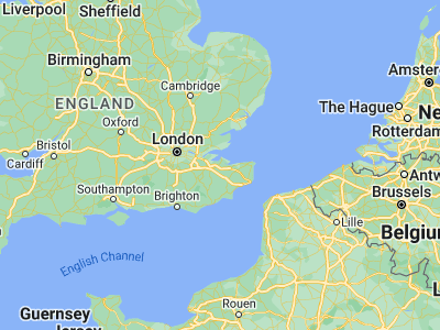 Map showing location of Sittingbourne (51.34128, 0.73282)