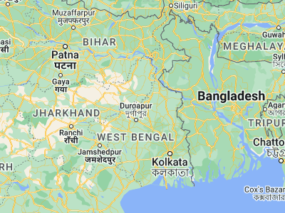 Map showing location of Siuri (23.91667, 87.53333)