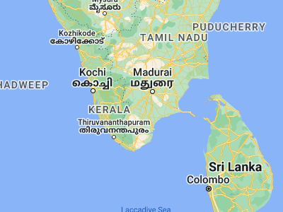Map showing location of Sivakasi (9.44999, 77.79797)