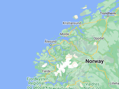Map showing location of Sjøholt (62.48371, 6.81062)