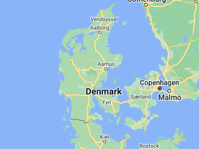 Map showing location of Skanderborg (56.03991, 9.9272)