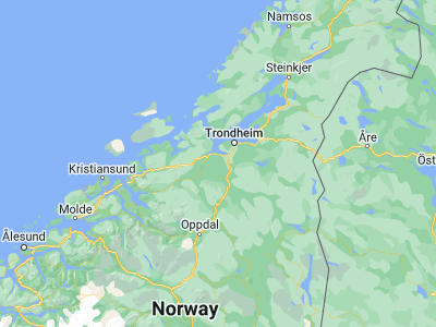 Map showing location of Skaun (63.25, 10.06667)