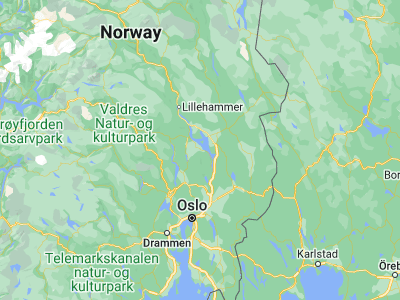 Map showing location of Skreia (60.65, 10.93333)