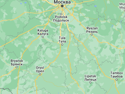 Map showing location of Skuratovskiy (54.10152, 37.60384)