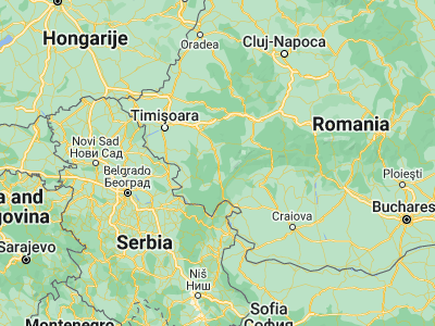 Map showing location of Slatina-Timiş (45.25, 22.28333)