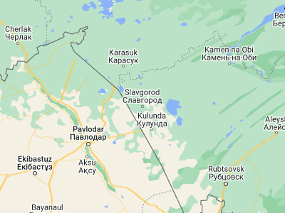 Map showing location of Slavgorod (52.9978, 78.6449)