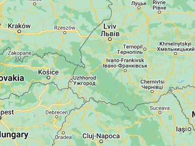 Map showing location of Slavs’ke (48.84734, 23.44587)