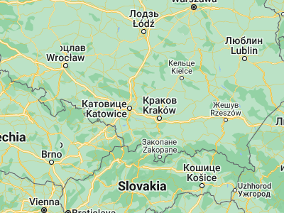 Map showing location of Sławków (50.29943, 19.38967)