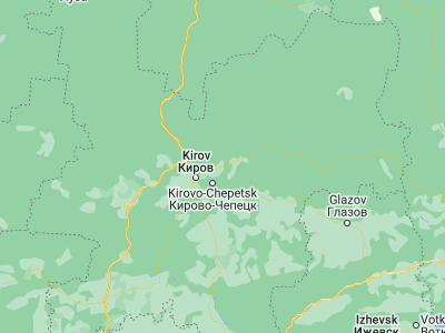 Map showing location of Slobodskoy (58.73222, 50.17722)