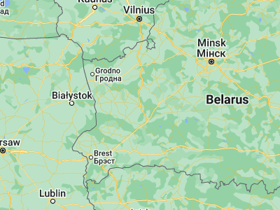 Map showing location of Slonim (53.0869, 25.3163)