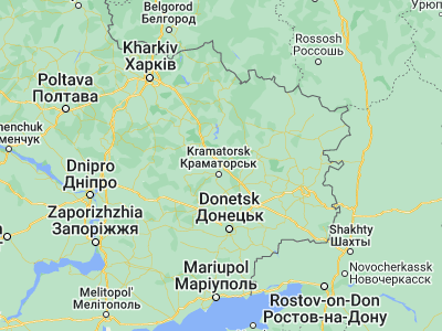 Map showing location of Sloviansk (48.86667, 37.61667)