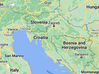 Map showing location of Slunj (45.11083, 15.58944)