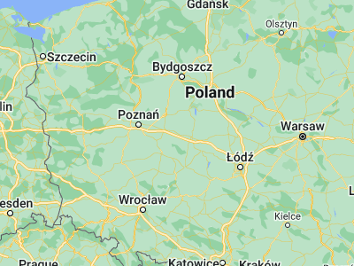 Map showing location of Słupca (52.28733, 17.87192)