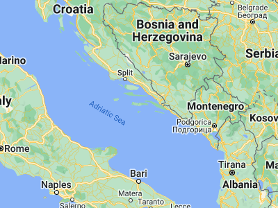 Map showing location of Smokvica (42.93056, 16.89639)