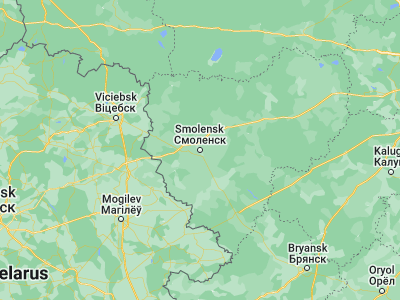 Map showing location of Smolensk (54.7818, 32.0401)