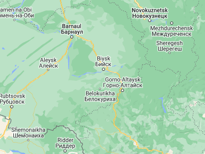 Map showing location of Smolenskoye (52.30447, 85.0785)