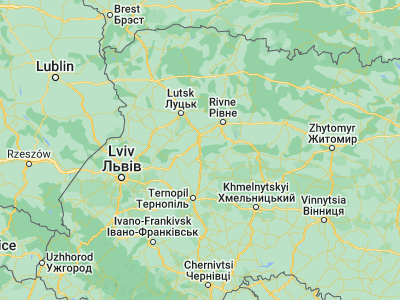 Map showing location of Smyga (50.2391, 25.76575)