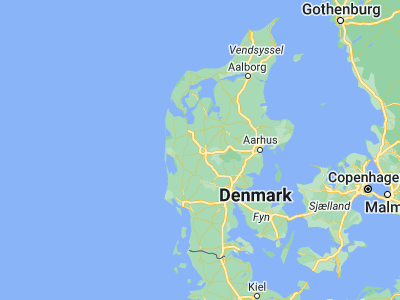 Map showing location of Snejbjerg (56.13875, 8.89896)