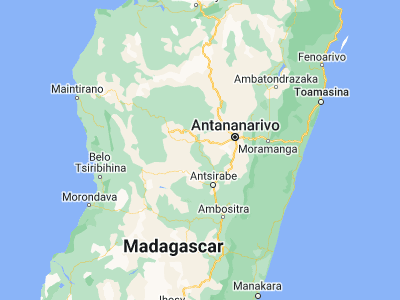 Map showing location of Soavinandriana (-19.16667, 46.73333)