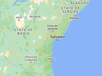 Map showing location of Sobradinho (-12.83333, -39.1)